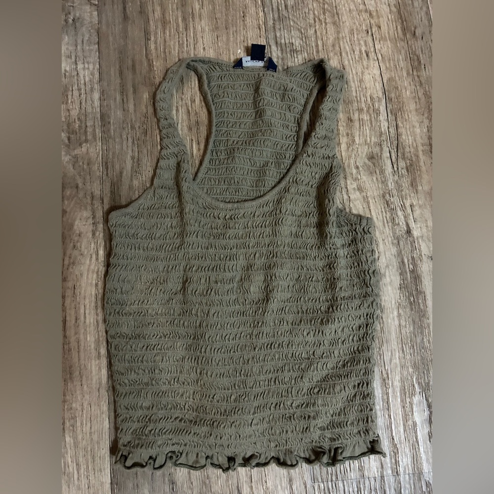 Green America Eagle Smocked Tank